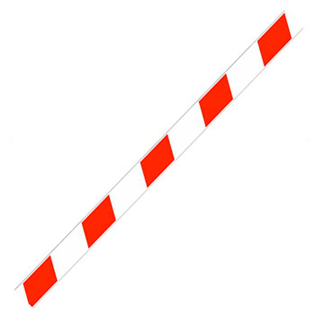 Лента оградительная клейкая красно-белая ЛО-50, 48мм х 50м